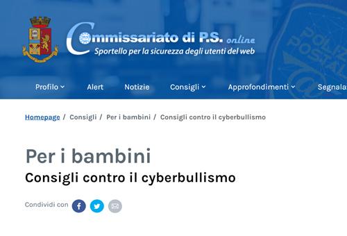 Consigli contro il cyberbullismo