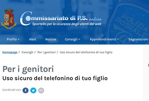 Uso sicuro del telefonino di tuo figlio