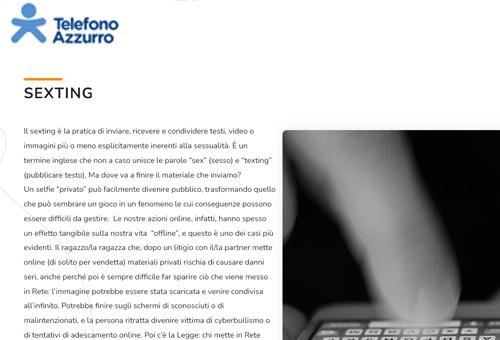 Telefono Azzurro - Sexting